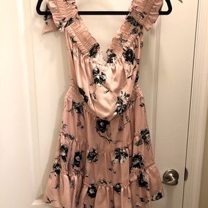 Misa Los Angeles Laiyin Mini Dress Pink Black Sz S